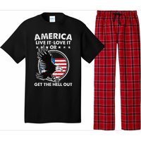 America Live It Love It Or Get The Hell Out Patriotic Usa Pajama Set