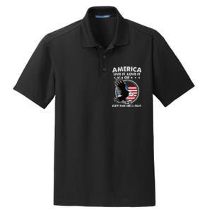 America Live It Love It Or Get The Hell Out Patriotic Usa Dry Zone Grid Polo