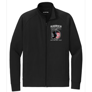 America Live It Love It Or Get The Hell Out Patriotic Usa Stretch Full-Zip Cadet Jacket