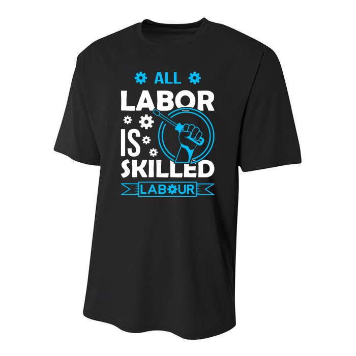 All Labor Is Skilled Labor Day 2024 Celebration Youth Performance Sprint T-Shirt