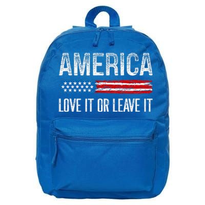 America Love It Or Leave It Vintage Style 16 in Basic Backpack