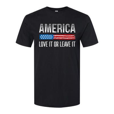 America Love It Or Leave It Vintage Style Softstyle® CVC T-Shirt