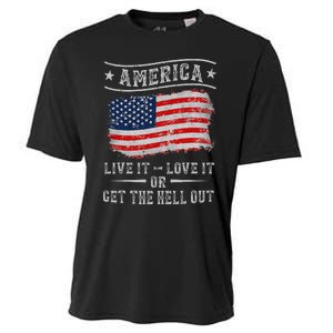 America live it love it or get the hell out 4th of july Cooling Performance Crew T-Shirt