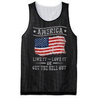 America live it love it or get the hell out 4th of july Mesh Reversible Basketball Jersey Tank