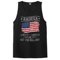 America live it love it or get the hell out 4th of july PosiCharge Competitor Tank