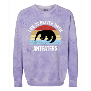 Anteater Life Is Better With Anteaters Colorblast Crewneck Sweatshirt