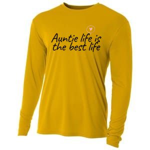 Auntie Life Is The Best Life Cute Heart Aunt Cool Gift Cooling Performance Long Sleeve Crew