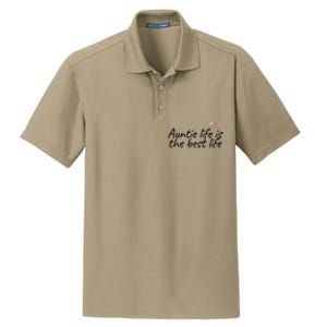 Auntie Life Is The Best Life Cute Heart Aunt Cool Gift Dry Zone Grid Polo