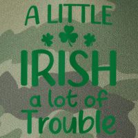 A Little Irish A Lot Of Trouble Irish St Patrick'S Day Legacy Tie Dye Trucker Hat