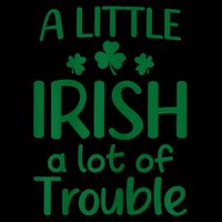 A Little Irish A Lot Of Trouble Irish St Patrick'S Day Impact Tech Backpack