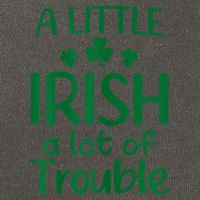 A Little Irish A Lot Of Trouble Irish St Patrick'S Day Cotton Canvas Backpack
