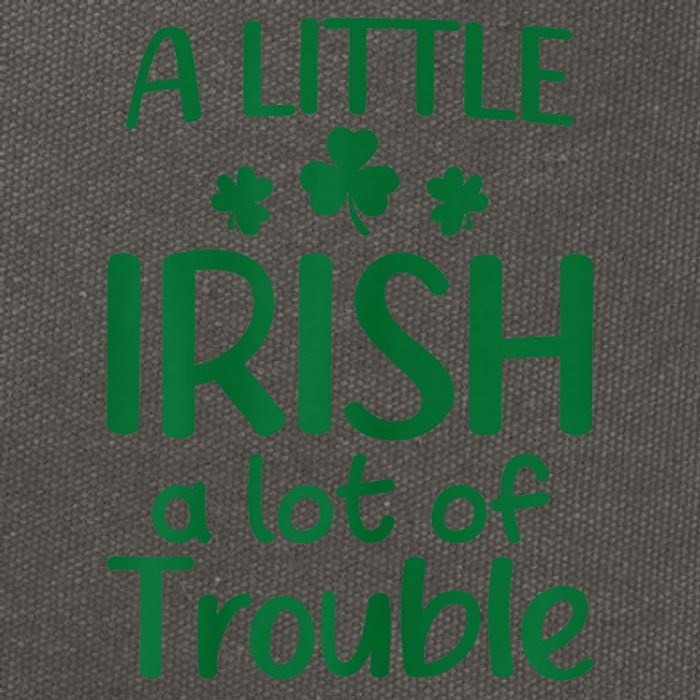 A Little Irish A Lot Of Trouble Irish St Patrick'S Day Cotton Canvas Backpack