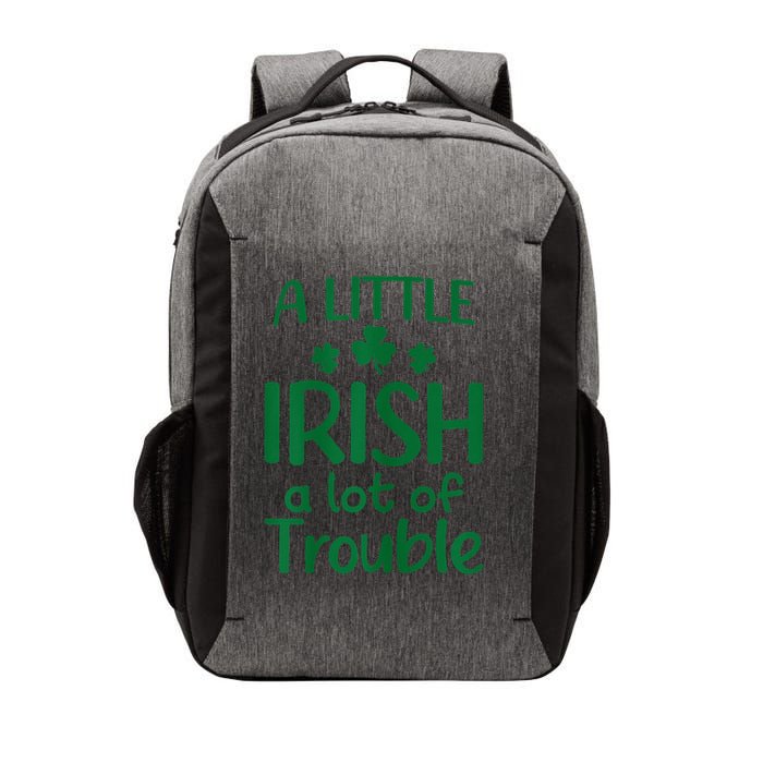 A Little Irish A Lot Of Trouble Irish St Patrick'S Day Vector Backpack