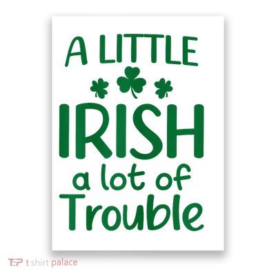 A Little Irish A Lot Of Trouble Irish St Patrick'S Day Poster