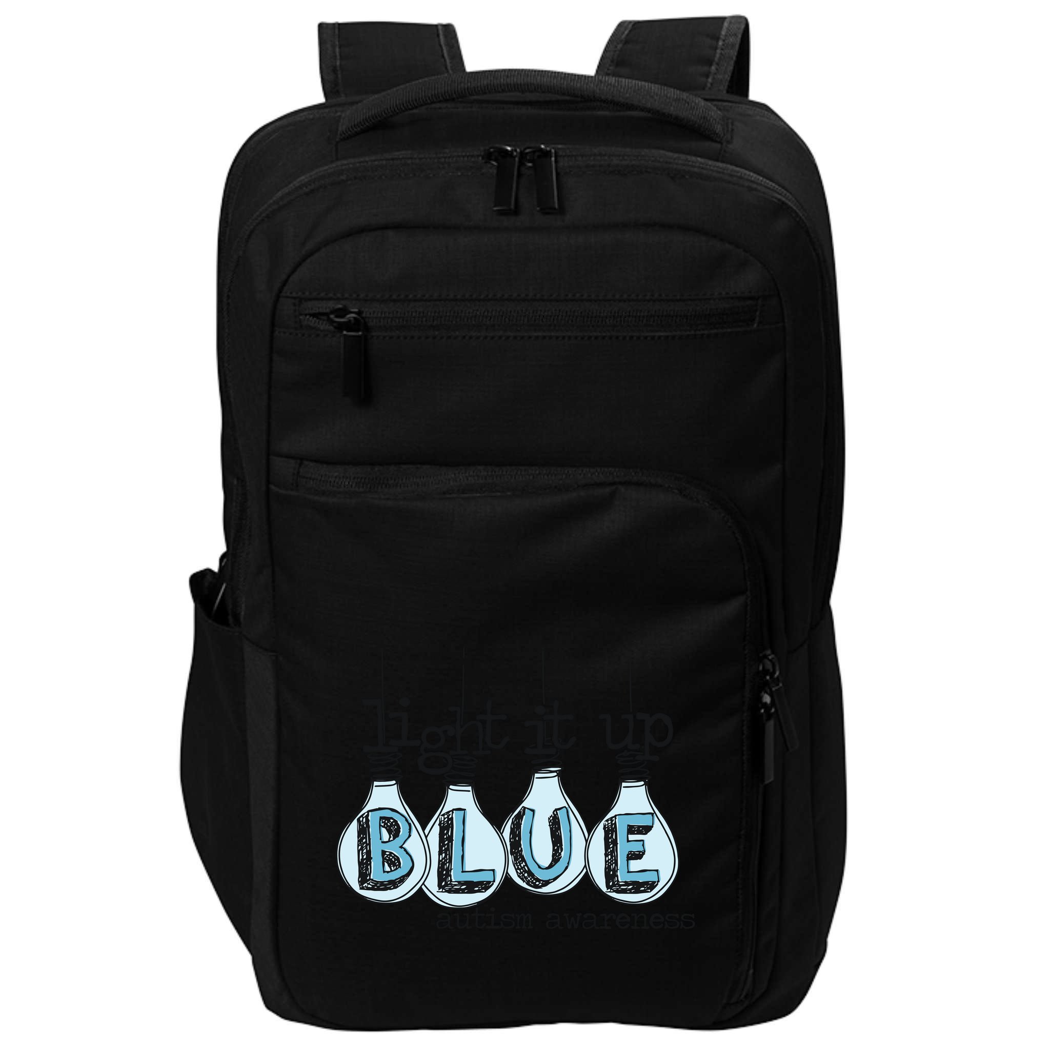Autism Light It Up Blue Autism Awareness Impact Tech Backpack