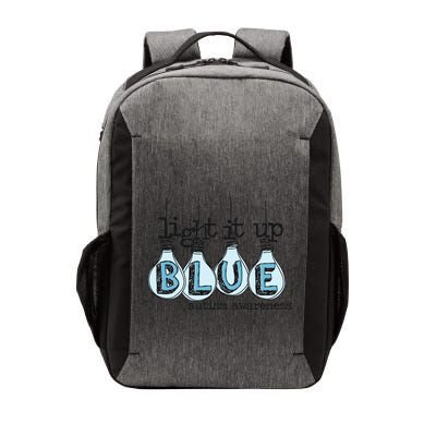 Autism Light It Up Blue Autism Awareness Vector Backpack