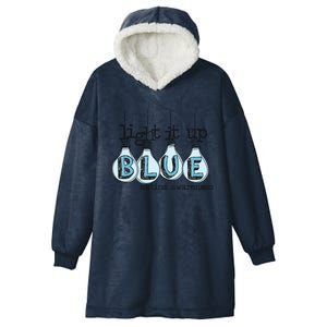 Autism Light It Up Blue Autism Awareness Hooded Wearable Blanket