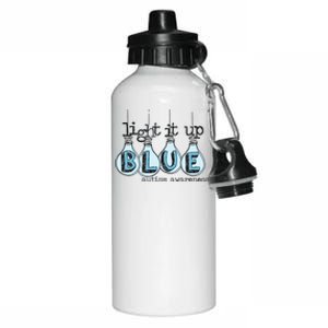 Autism Light It Up Blue Autism Awareness Aluminum Water Bottle