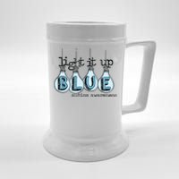 Autism Light It Up Blue Autism Awareness Beer Stein