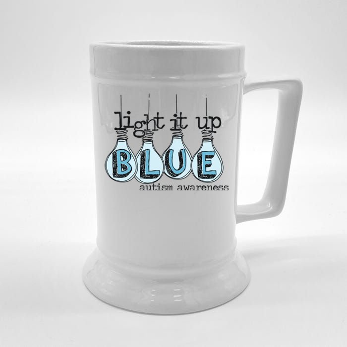 Autism Light It Up Blue Autism Awareness Beer Stein