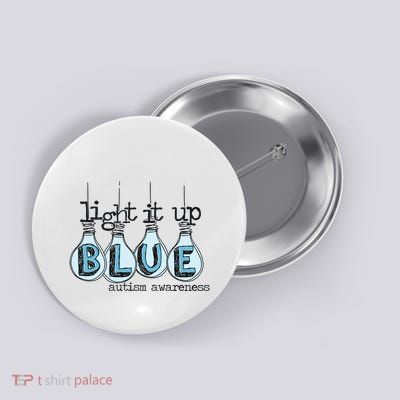 Autism Light It Up Blue Autism Awareness Button