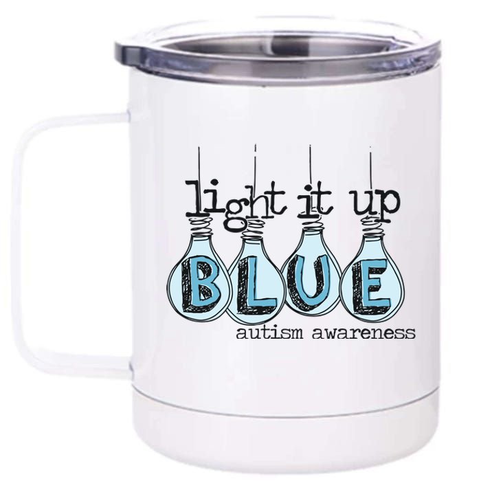 Autism Light It Up Blue Autism Awareness 12 oz Stainless Steel Tumbler Cup