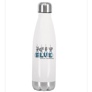 Autism Light It Up Blue Autism Awareness Stainless Steel Insulated Water Bottle