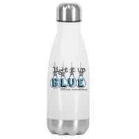 Autism Light It Up Blue Autism Awareness Stainless Steel Insulated Water Bottle