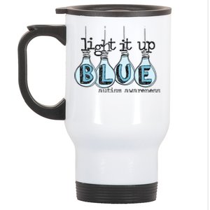 Autism Light It Up Blue Autism Awareness Stainless Steel Travel Mug