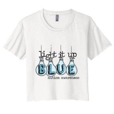 Autism Light It Up Blue Autism Awareness Crop Top