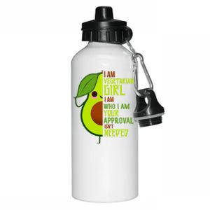 Avocado Lover I Am Vegetarian Strong Positive Cool Gift Aluminum Water Bottle