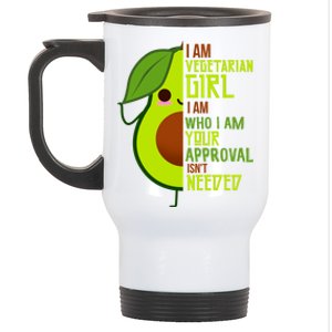 Avocado Lover I Am Vegetarian Strong Positive Cool Gift Stainless Steel Travel Mug