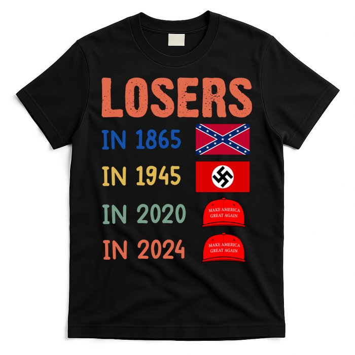 Antitrump Losers In 1865 Losers In 1945 Losers In 2020 T-Shirt