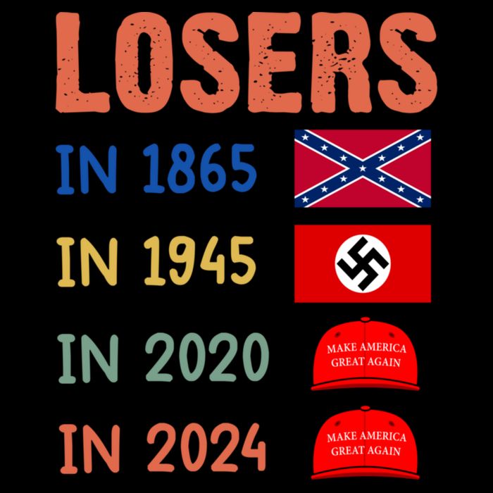 Antitrump Losers In 1865 Losers In 1945 Losers In 2020 T-Shirt