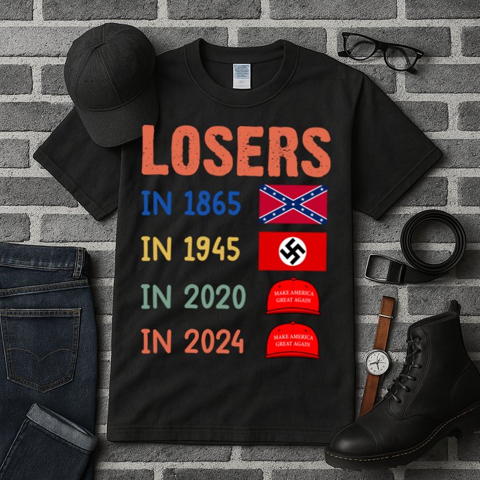 Antitrump Losers In 1865 Losers In 1945 Losers In 2020 Tall T-Shirt