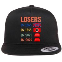 Antitrump Losers In 1865 Losers In 1945 Losers In 2020 Flat Bill Trucker Hat
