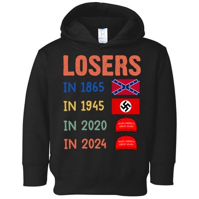 Antitrump Losers In 1865 Losers In 1945 Losers In 2020 Toddler Hoodie