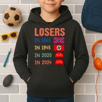 Antitrump Losers In 1865 Losers In 1945 Losers In 2020 Kids Hoodie