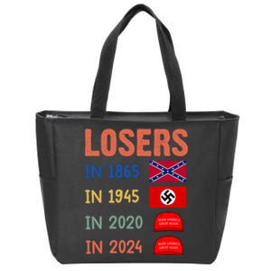 Antitrump Losers In 1865 Losers In 1945 Losers In 2020 Zip Tote Bag