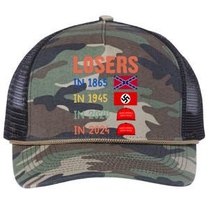 Antitrump Losers In 1865 Losers In 1945 Losers In 2020 Retro Rope Trucker Hat Cap