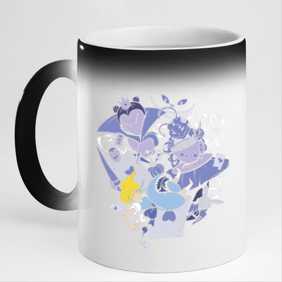 Alice In Wonderland 11oz Black Color Changing Mug