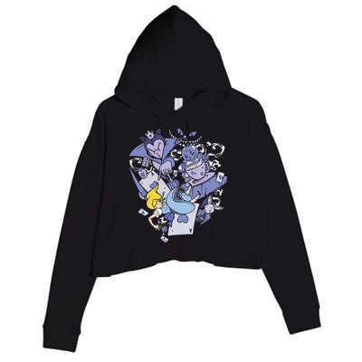 Alice In Wonderland Crop Fleece Hoodie