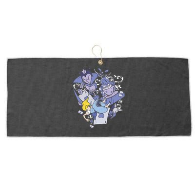 Alice In Wonderland Large Microfiber Waffle Golf Towel