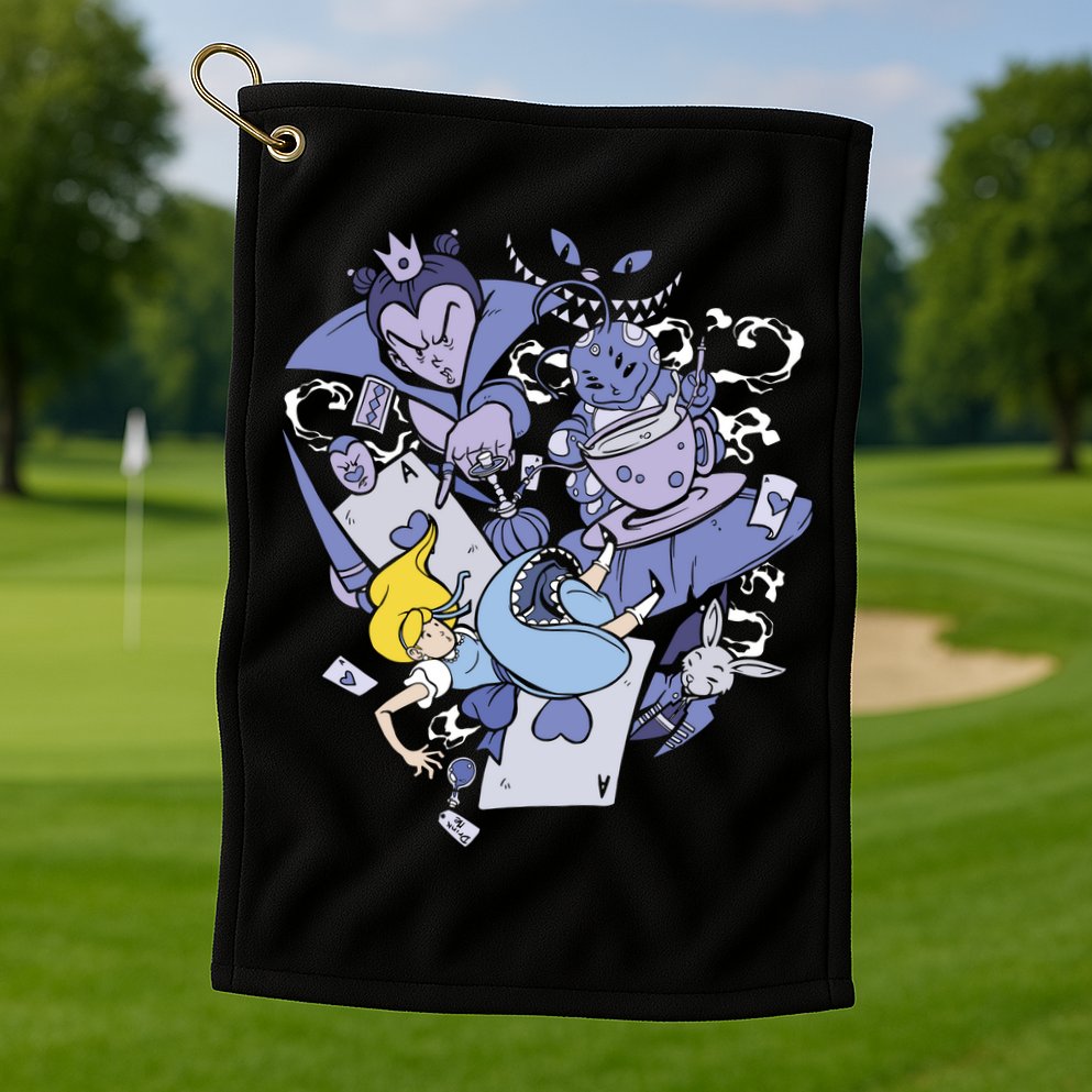Alice In Wonderland Golf Towel