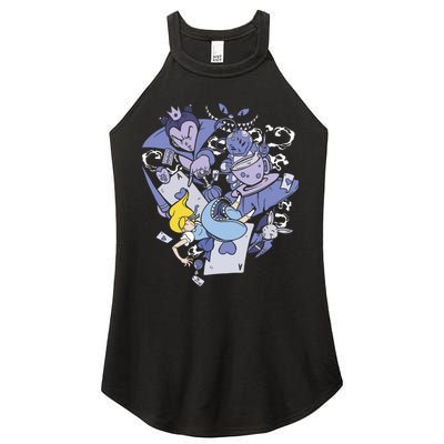 Alice In Wonderland Women's Perfect Tri Rocker Tank