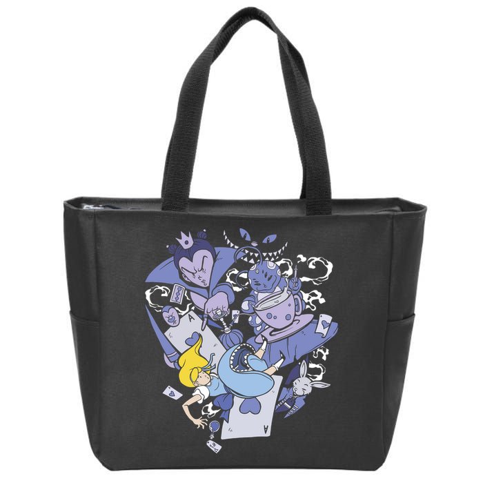Alice In Wonderland Zip Tote Bag