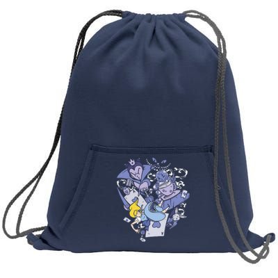 Alice In Wonderland Sweatshirt Cinch Pack Bag