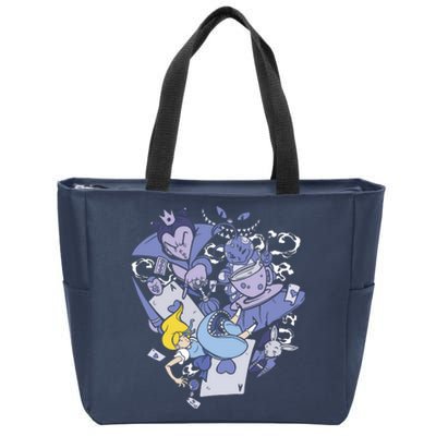 Alice In Wonderland Zip Tote Bag