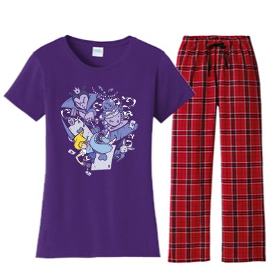 Alice In Wonderland Women's Flannel Pajama Set