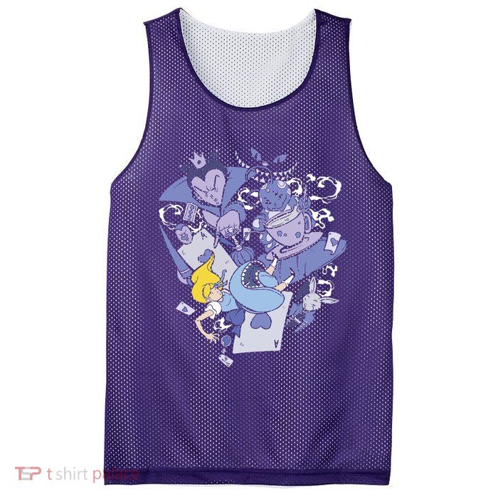 Alice In Wonderland Mesh Reversible Basketball Jersey Tank